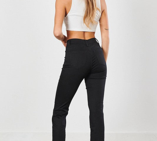 Front Slit Slim Bootcut - Citrine Collective Co