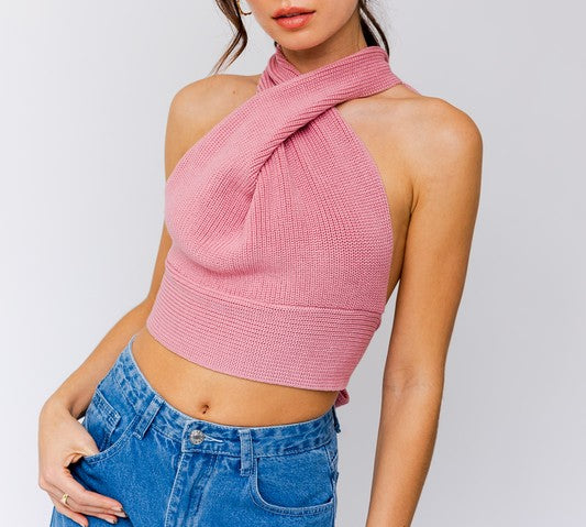 Crystal Multi-tie Sweater Tank - Citrine Collective Co