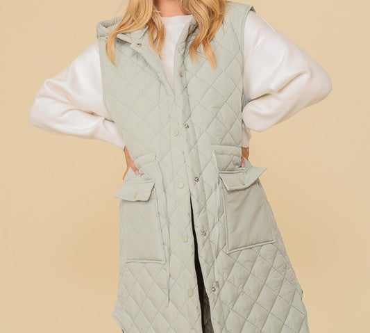 Hailey Hooded Oversized Vest - Citrine Collective Co