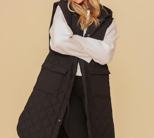 Hailey Hooded Oversized Vest - Citrine Collective Co