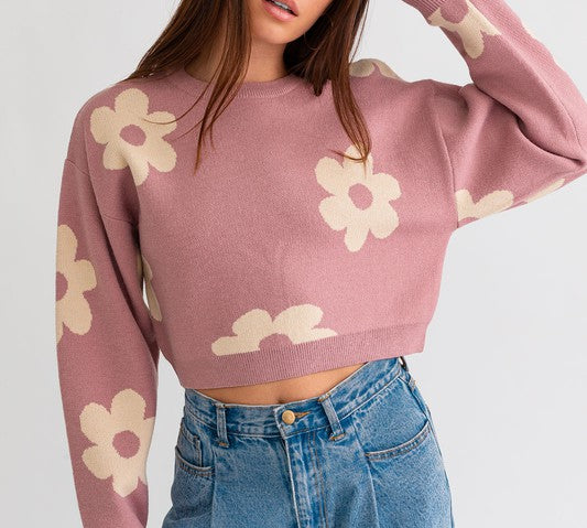 Daisy Sweater Crop Top