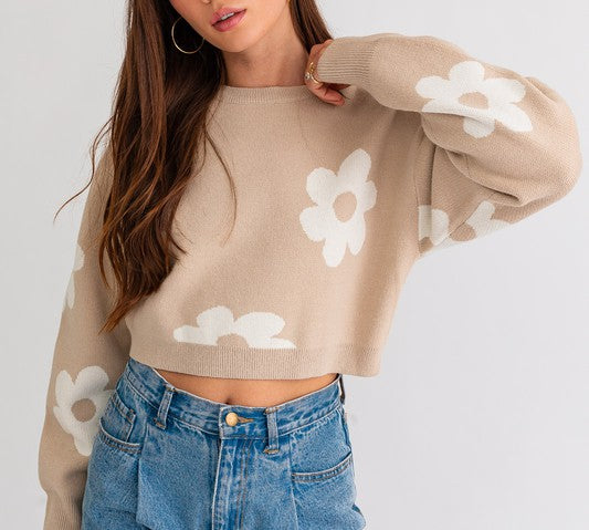 Daisy Sweater Crop Top