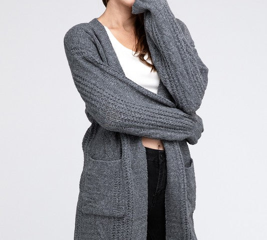 Knitted Cardigan With Pockets